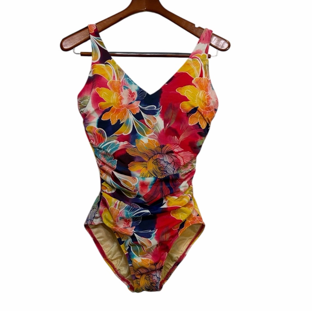Miraclesuit Talbots Colorful Floral One Piece Swimsuit